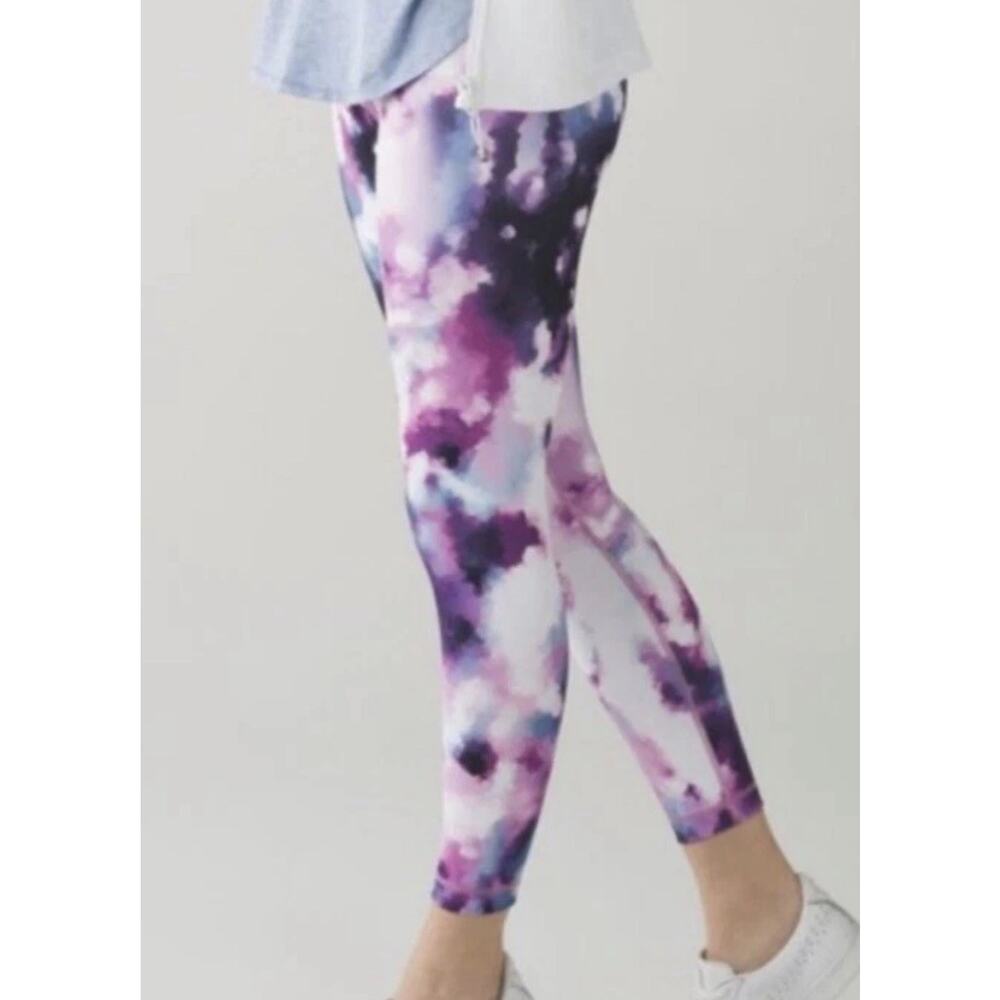 Lululemon High Times Pant HR 7/8 Luon S 6 Blooming Pixie Multi Pink Purple